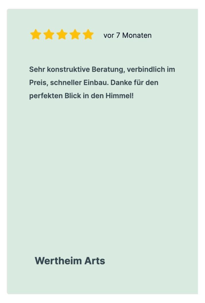 5 Sterne Bewertung