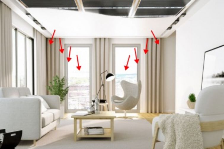 Spanndecke- Integrierbare Infrarotheizung für zusätzlichen Komfort